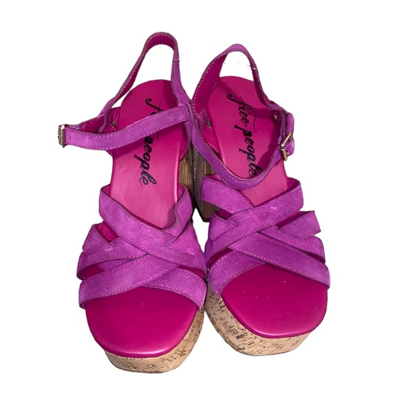 FREE PEOPLE Lisbon Verbena Platform Sandals Size 37 - Picture 8 of 10